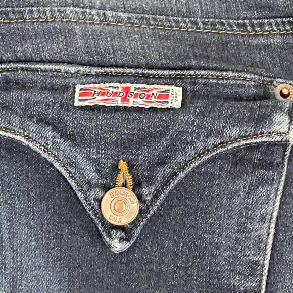 ❤️ Hudson Collin Flap Skinny Jeans Dark Wash Sz 32 - Picture 9 of 13